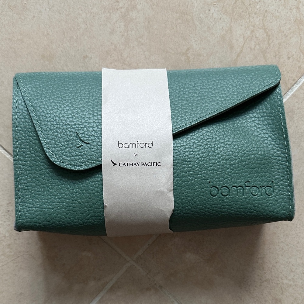 Bamford x Cathay Pacific Green Business Class Travel Amenity Kit Bag Toiletry